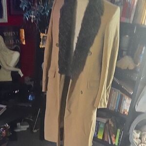 Vintage Wool with Faux Fur Collar Coat